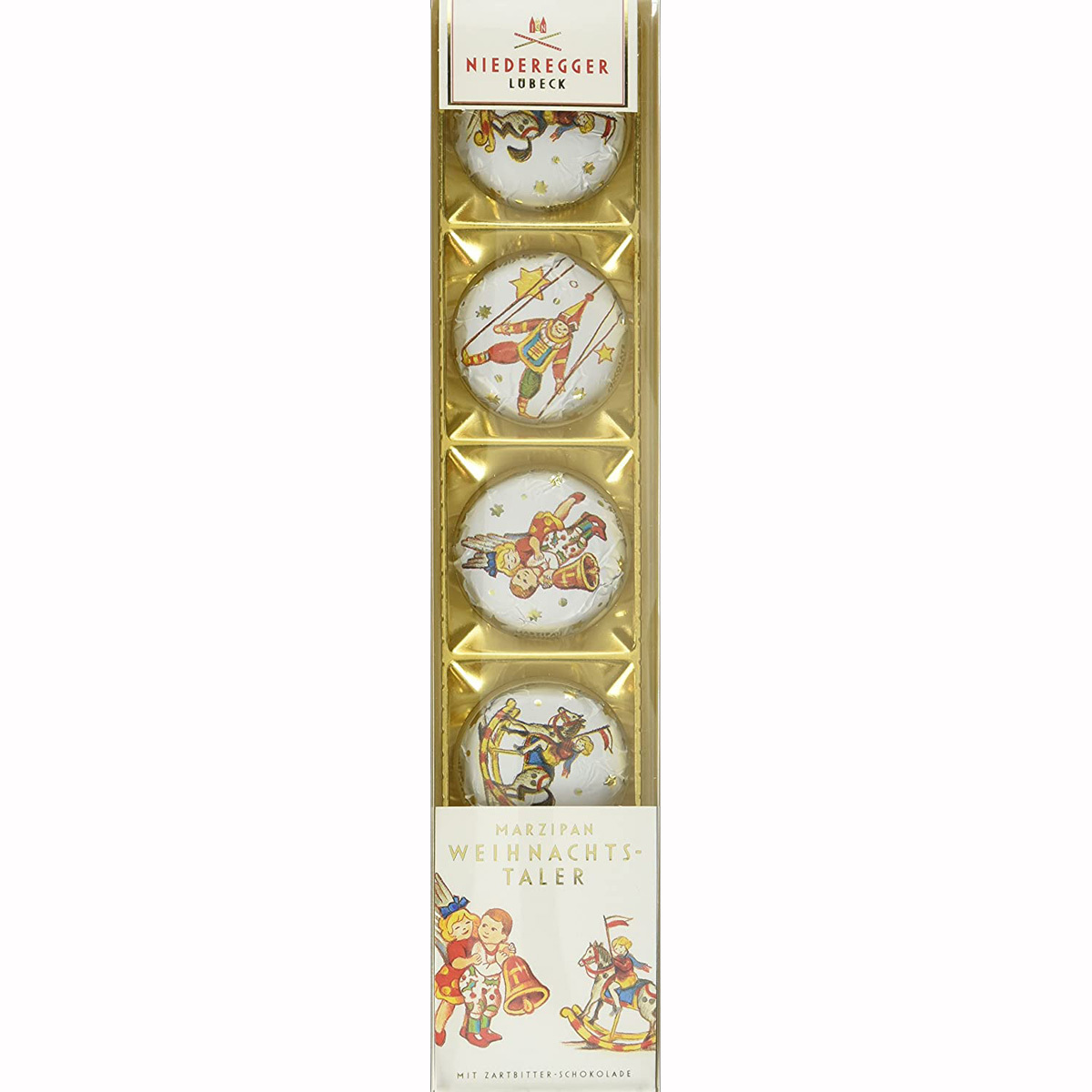 Image of J.g. Niederegger Gmbh & Co. Kg Niederegger Marzipan Christmas Coins Marzipan Chocolates 100g 2-pack