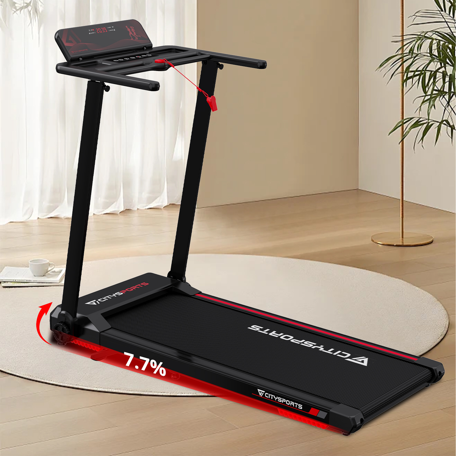 TEMU Treadmill For Home, Walking Pad, Foldable Treadmill For Home, 1-12km/h Treadmill, With Led Display, App And Compact Treadmill For Home And