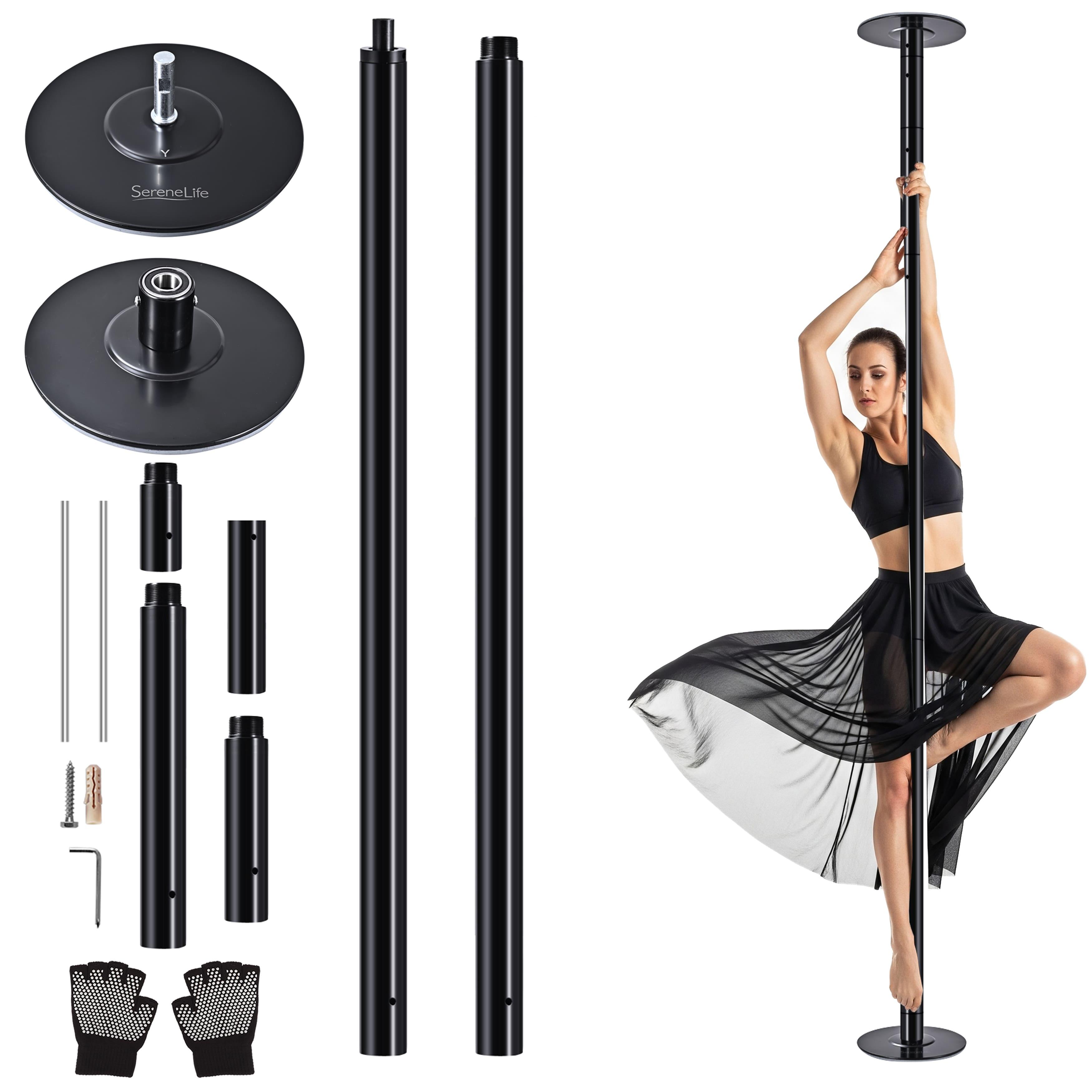 Image of Pole Dance Stand - Adjustable Height 204-274cm, Static & Rotating, Perfect For Indoor Pole Dance, Gymnastics & Fitness, Steel, Anti-corrosion, 280kg, Easy Assembly For Home