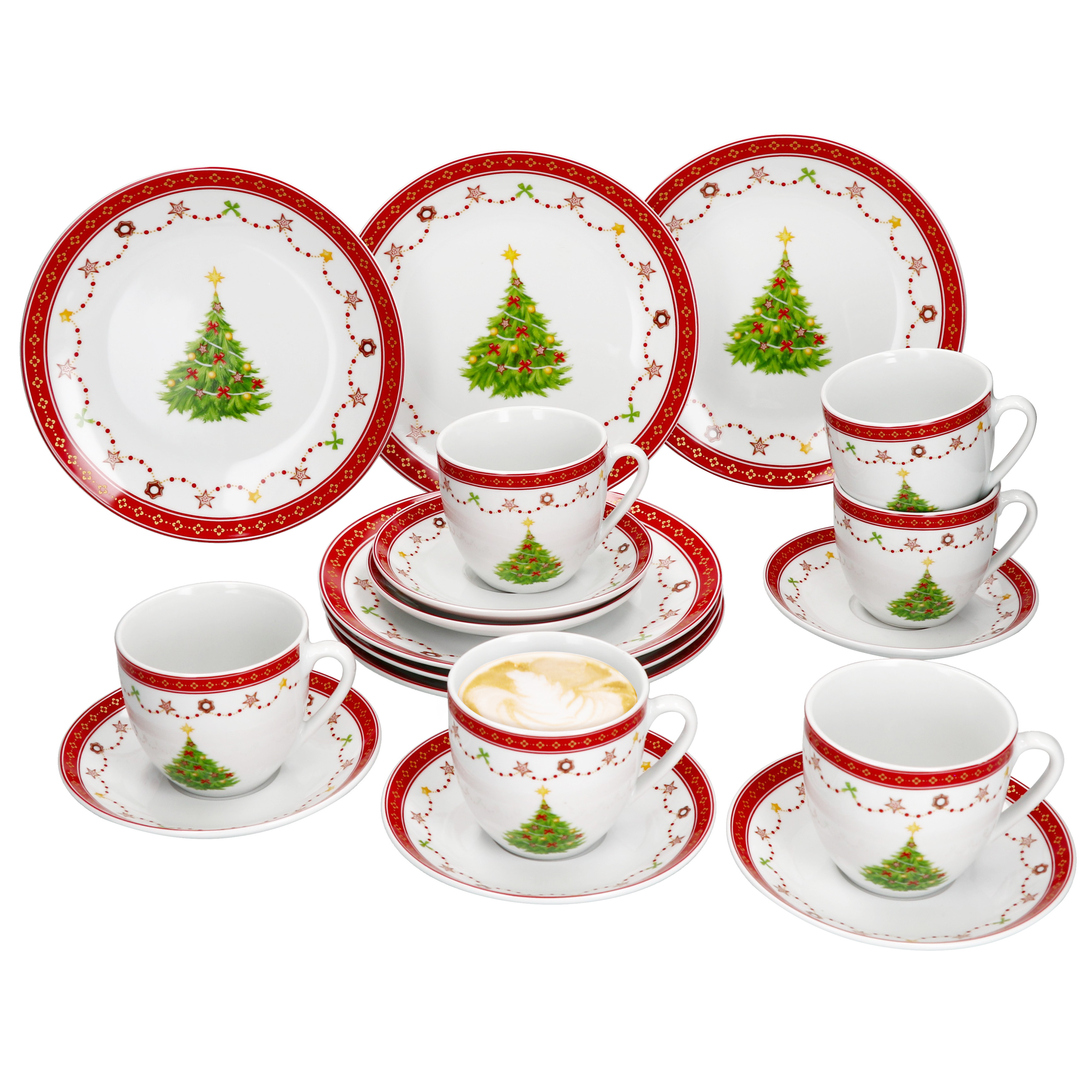 Image of 18-piece Porcelain Coffee Set For 6 People