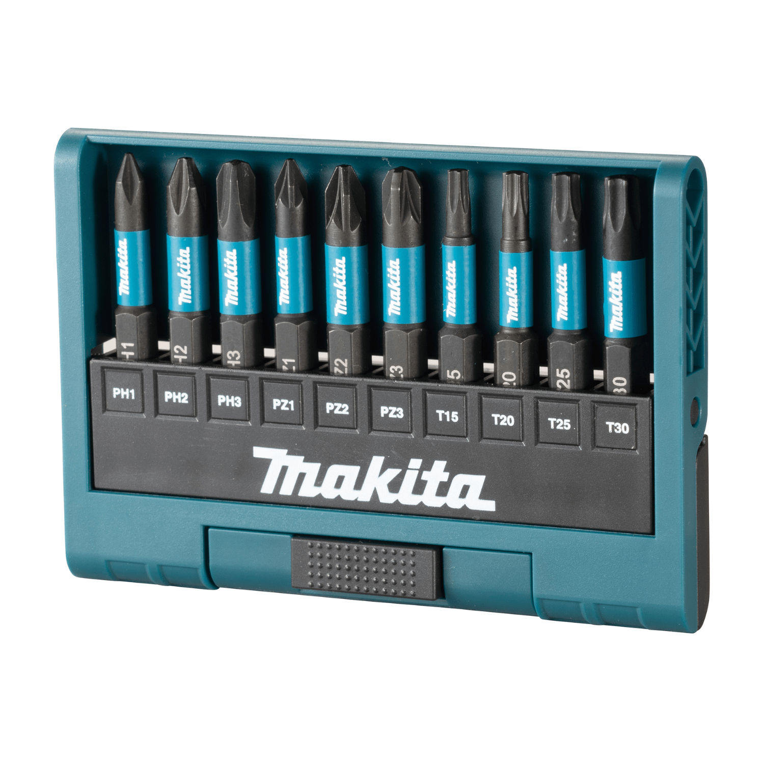 Makita 10-piece Impact Bit Set, Black, E-12011 • Ph/pz/t