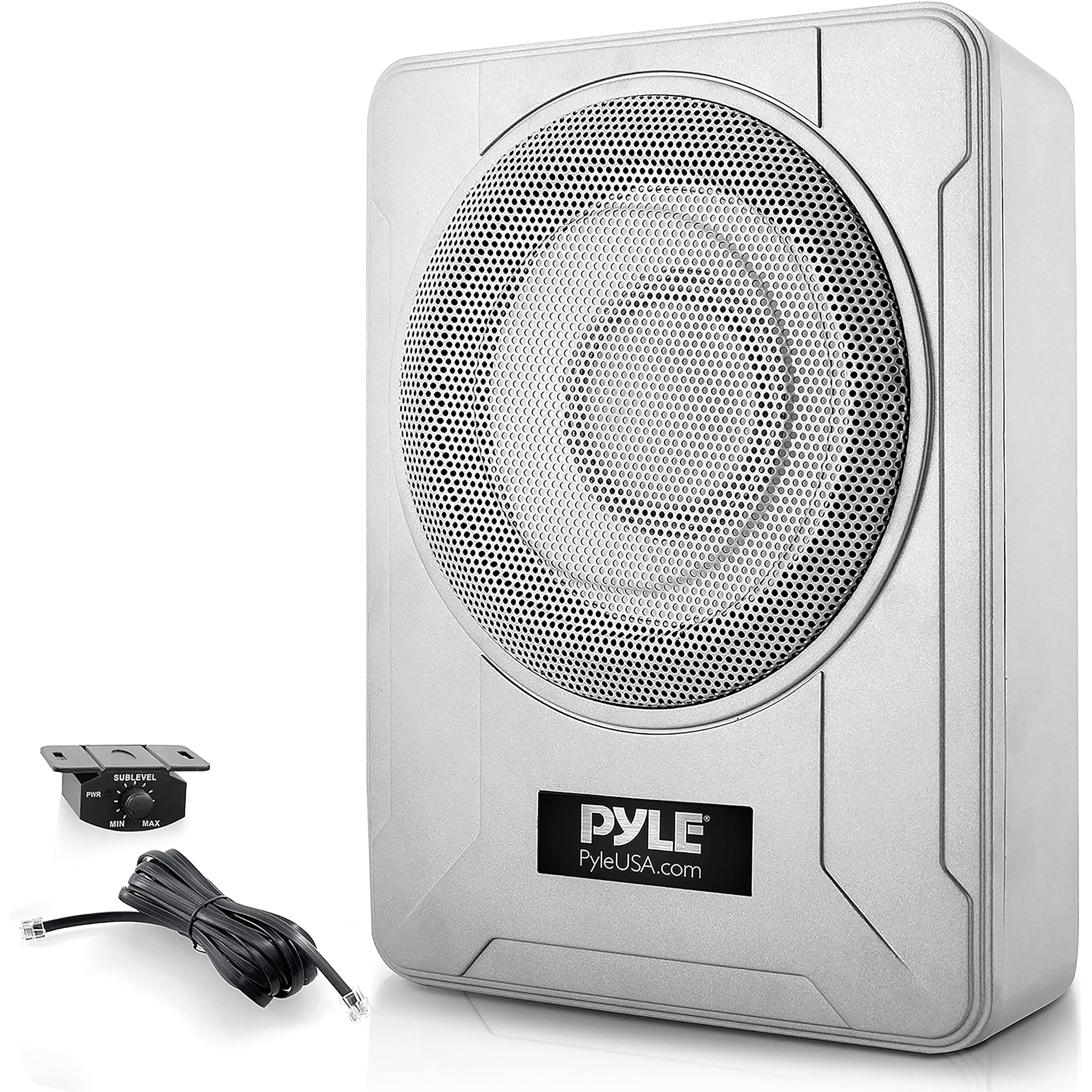 Subwoofer For Car, 600w - Underseat Subwoofer, 8 Inch/20.32cm, With Built-in Amplifier, Waterproof Box, Powerful Housing, Silver