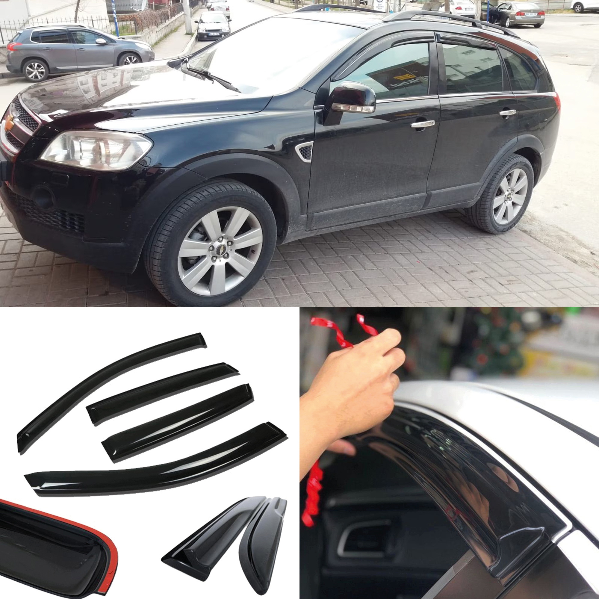 Window Visor For 2007-2017 4pcs Cars Accessories Rain Guard Vent Wind Deflector Weathershield Moulding Trim Thickened Sun And Rain