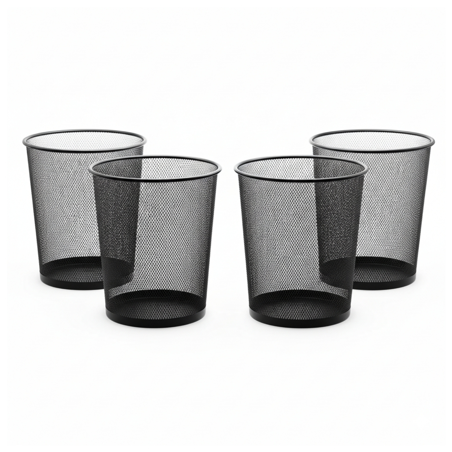 Trash Can 20 Liter, 4-pack In Black