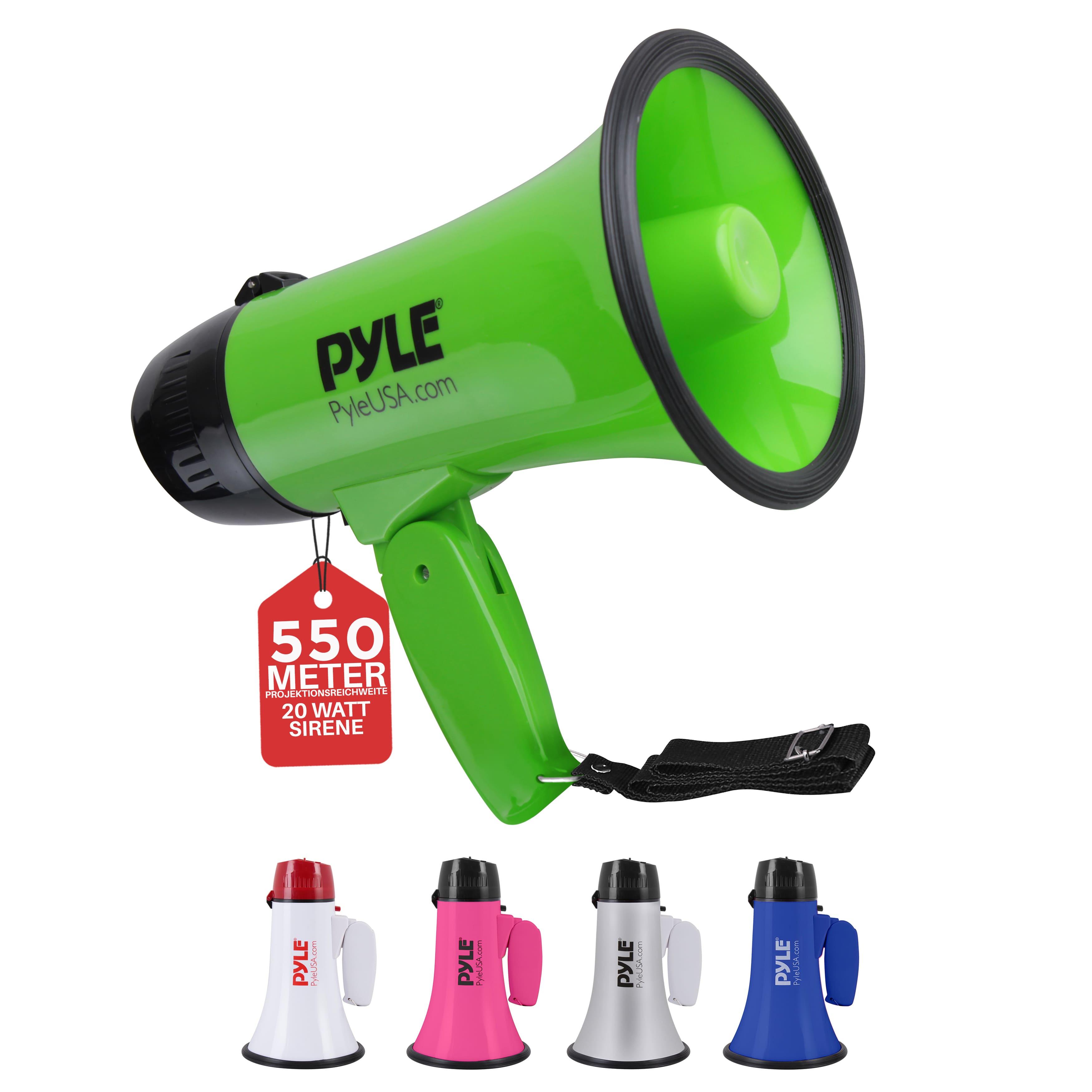 Image of Megaphone With Siren, Horn – Siren Megaphone – Mini Megaphone For Kids & Adults 20w, Foldable Megaphone With Siren & Microphone, Adjustable Volume & Battery Operated, Range: 550m
