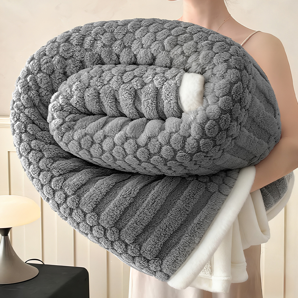 TEMU Coperta Morbida per , 150*200/180*200/220*230Cm, Confortevole e , Grigio Scuro/, Letto a Uso, Regalo di Halloween e Natale