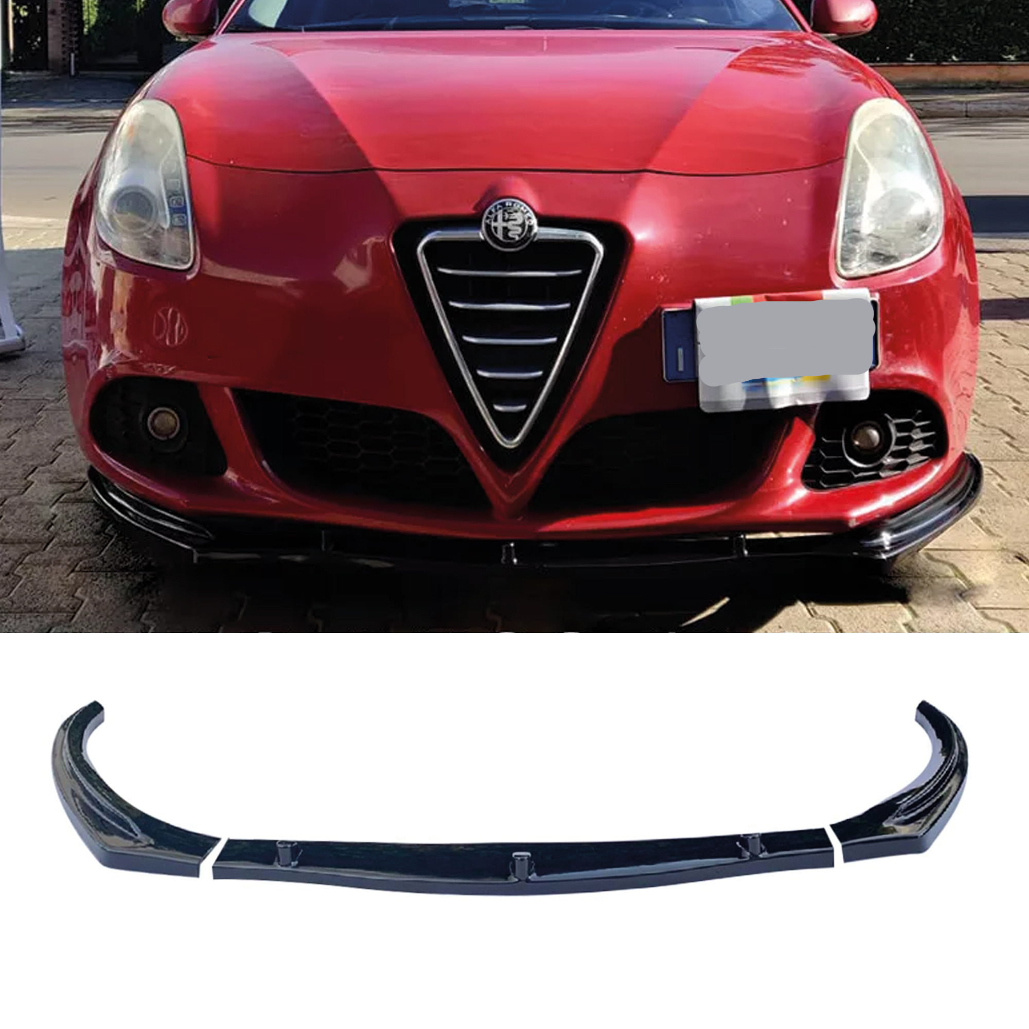 TEMU Front Bumper Lip Wrap For Alfa Rome Guilietta 940 3pcs 2010-2020 3pcs Adjustable Car Tuning Body Part Body Kit