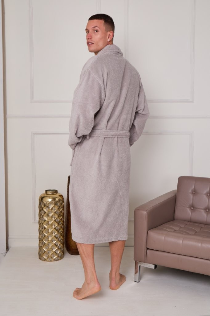 ELAFY Terry Hampton Shawl Collar Bathrobe – Luxury Super Soft Terry Towel Robe for Men & Women – Plush, Absorbent & Comfortable Unisex Dressing Gown – Hotel Spa Quality, Long Belted Robe with Deep Pockets, Easy Care & Durable Fabric – Ideal Gift Choice