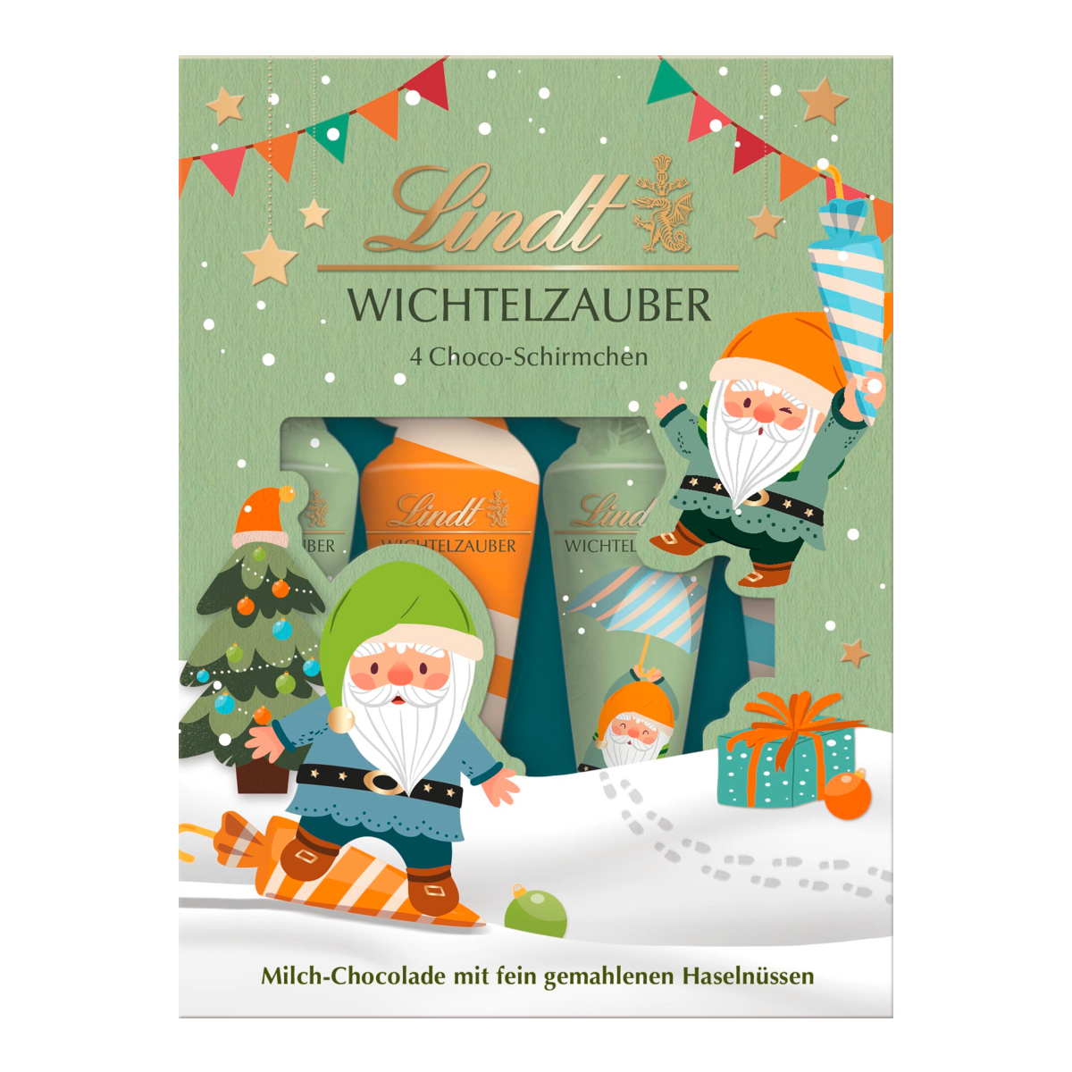 Image of Lindt Elf Umbrella Tender-melting Milk Chocolate Package 54g
