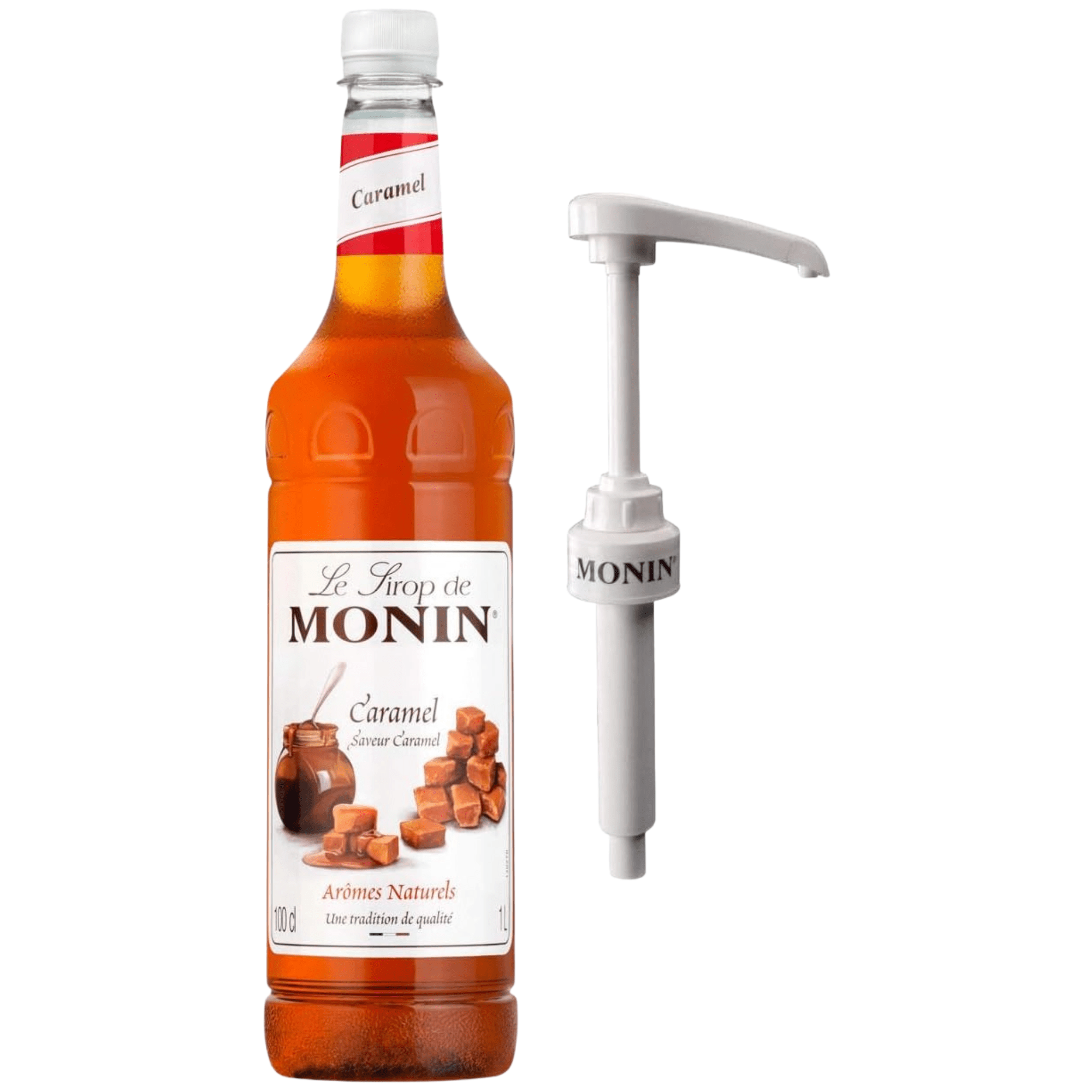 TEMU Monin Caramel Syrup 1l Bottle With Pump – Rich & Luxurious Flavor For Coffee, Cocktails & Desserts