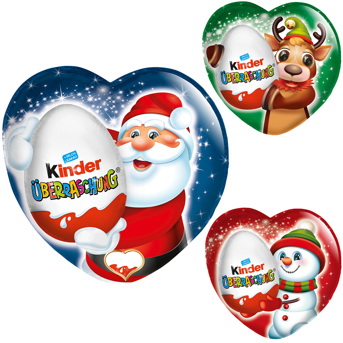 Image of Kinder Chocolate Christmas Egg Heart With Amazing Surprise, 53g