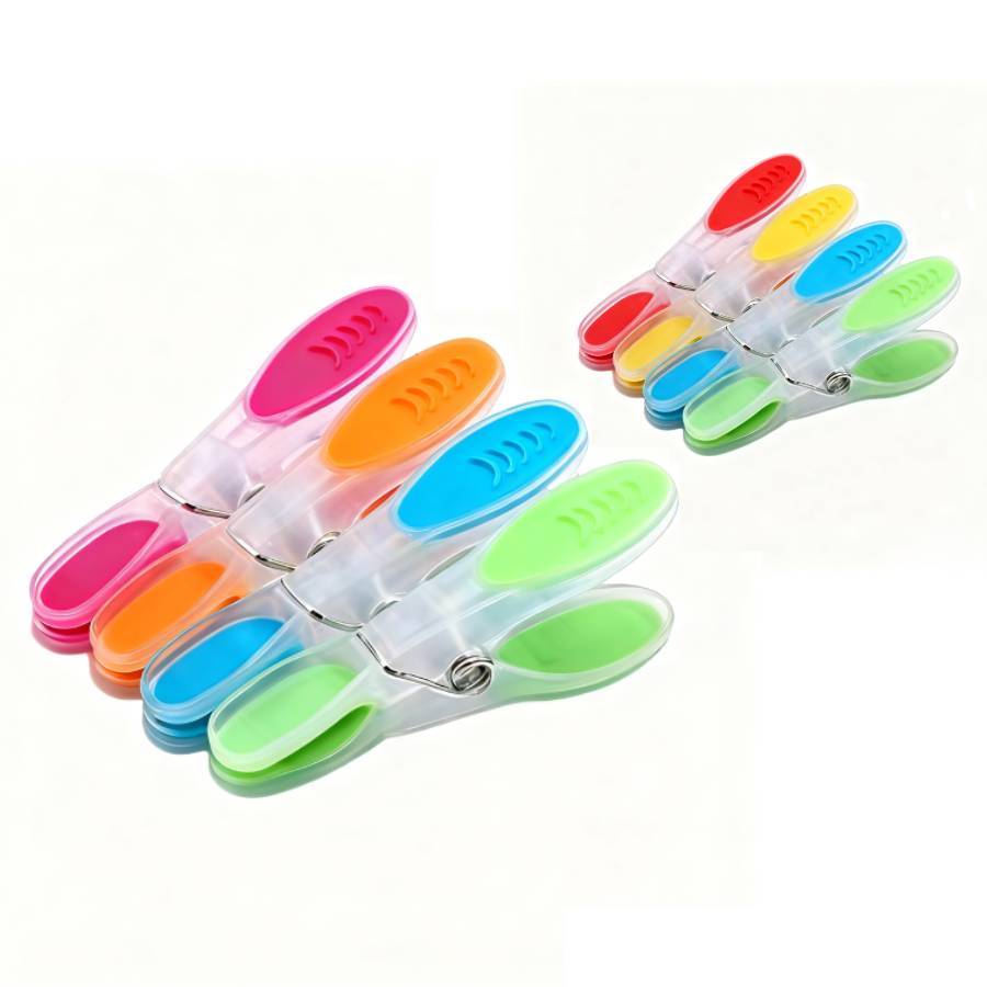 TEMU Pinzas para ropa antideslizantes, pinzas coloridas sin dejar , pinzas de plástico resistentes a prueba de viento, duraderas, multiusos,