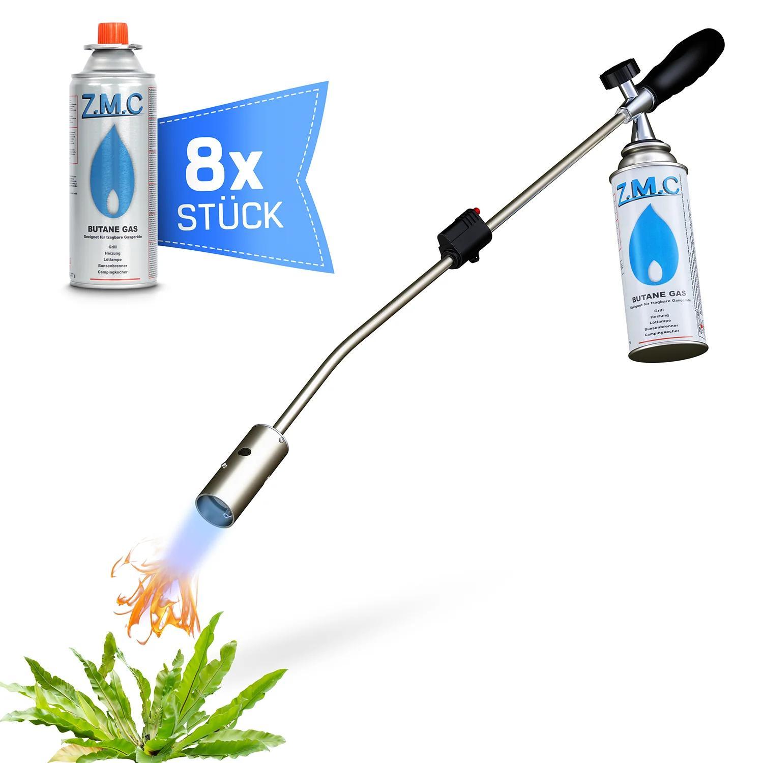 TEMU Zmc Weed Burner 2.5 Kw With Ignition - Gas Ignition Device & Weed Killer For Garden, Terrace & Yard - Adjustable To 1400 °c - Versatile Gas