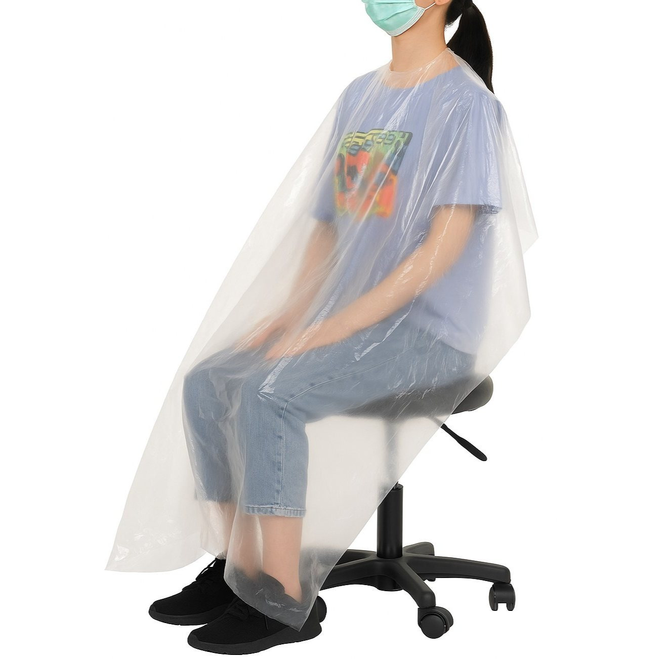 Image of 50 Pcs Disposable Heavy-duty Hairdressing Foil Cape, Extra Large 120x160 (covers Entire Body Maxi) Or 90x130 (xxl)