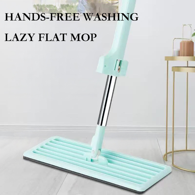TEMU Flat Mop, Household Mop, Telescopic Stainless Steel Mop, Absorbent Mop, Floor Cleaning Tool