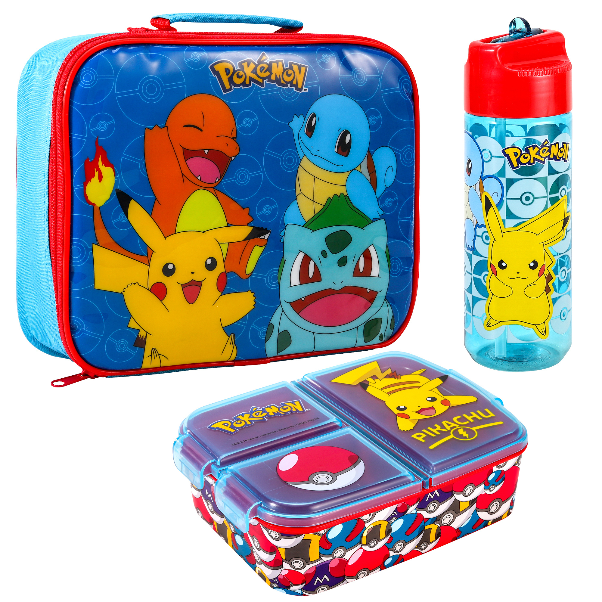 TEMU Kids Childrens Lunch Box Set – Insulated Lunch Bag, Multicompartment Lunch Box & 580ml Water Bottle - Lunch Food Set, Bpa Free