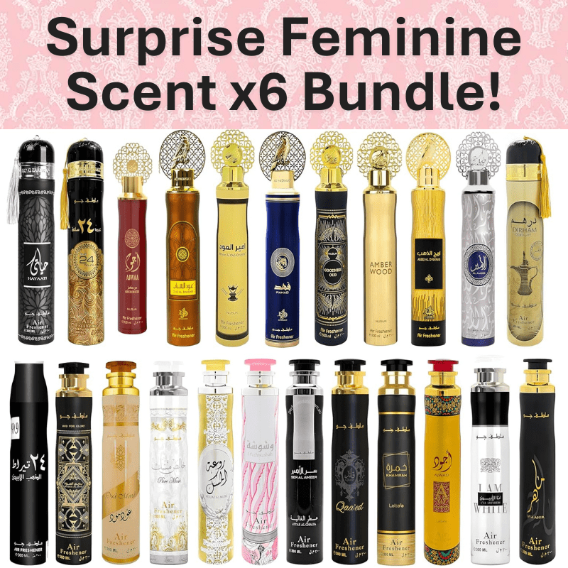 TEMU 6pcs Arabian Air Freshener Dubai Air Fresheners, Feminine Scents Bundle Arabic Air Fresheners Surprise Feminine Pack, & Lasting Fragrance, 300ml