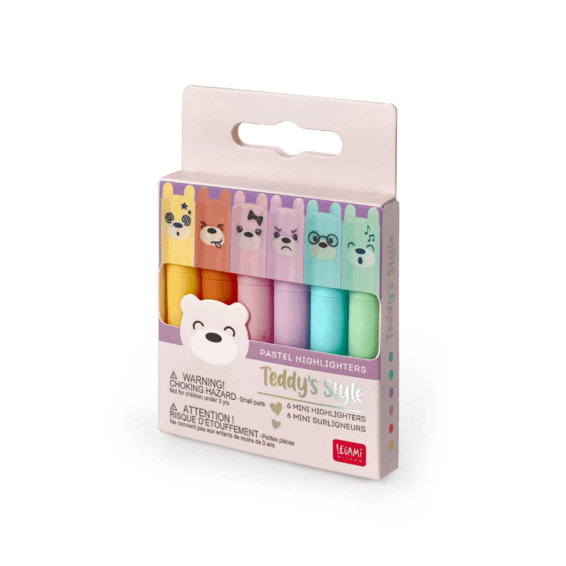TEMU Legami - Set di 6 Mini Evidenziatori , Style (MH0004)