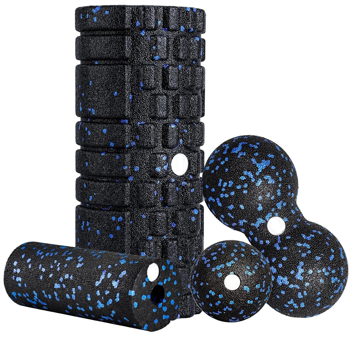 TEMU Fascia Roller, Fascia Roller Set Consisting Of 3d Texture Fascia Roller Spine/mini Fascia Roller/fascia Ball, Foam Roller For Yoga, Tissue