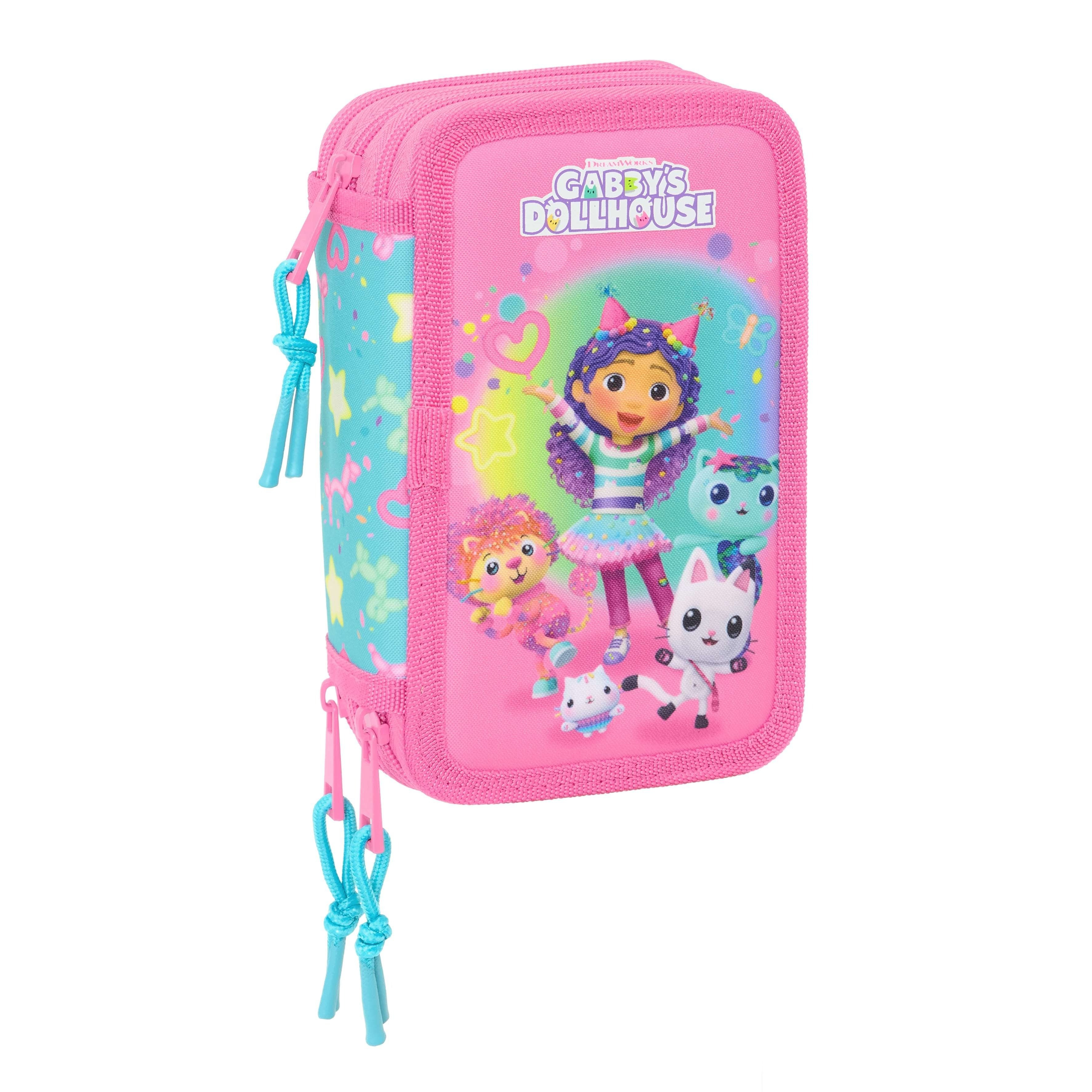 Image of 's Dollhouse Pencil Case, School Pencil Case, Student Pencil Pouch, Pencil Holder, Pencil Bag, 37-piece Set, 3 Compartments, 3-tier Filling