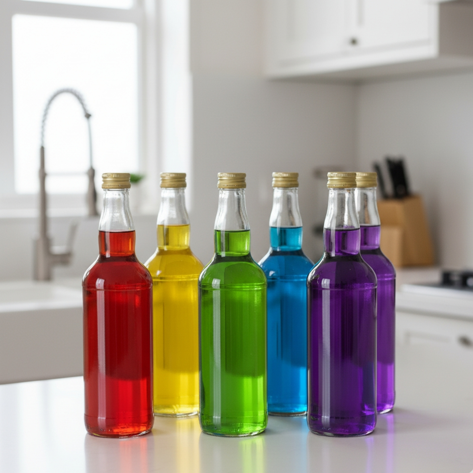 E-shop 6 Glasflaschen 500ml mit Schraubverschluss Schraubflasche Flasche