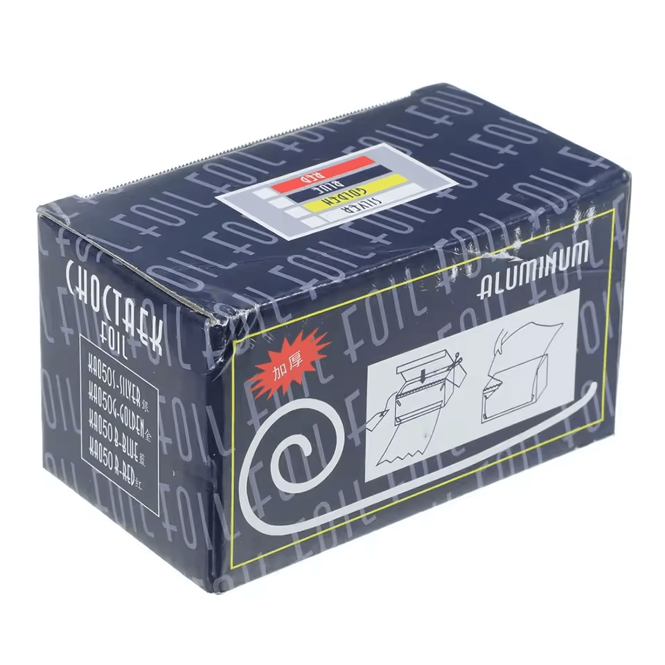 TEMU Hair Coloring Foil Sheets – Silver Aluminum Foil, 8.4cm X 4m, For Salon Use