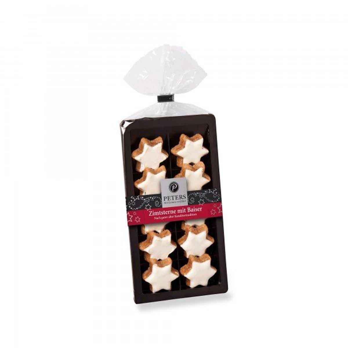 Image of Peter's Cinnamon Stars With Marzipan Crowned With Delicate Meringue 100g