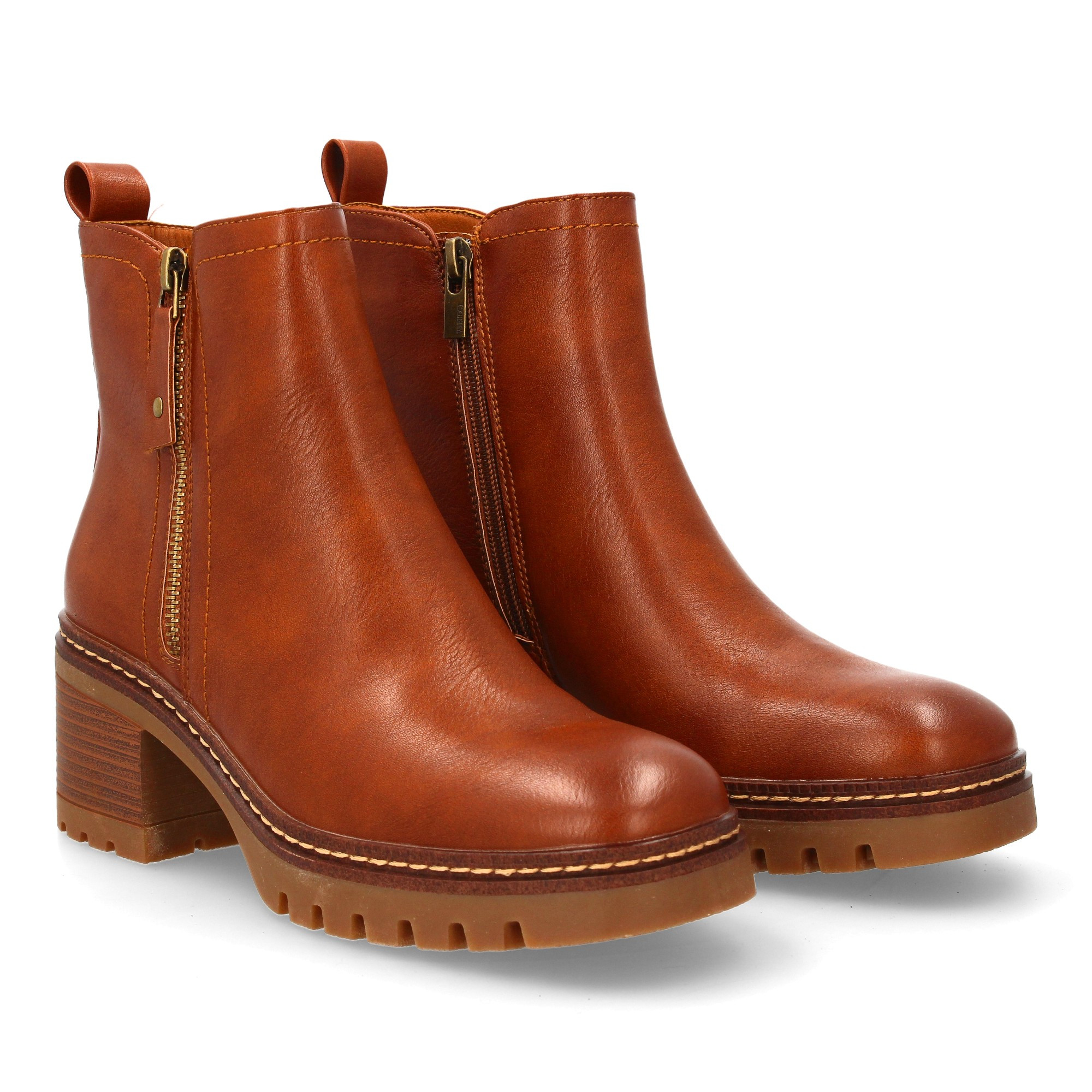 Image of Heel With Smooth Print For Women. For Daily Use, Interior Zipper Closure Ideal For -winter Season. With Decorative Exterior Zipper.