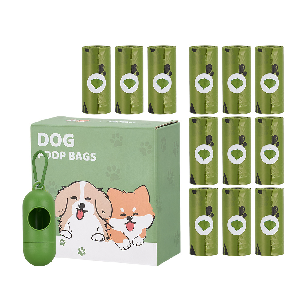 TEMU With Waste Bag Box Set 12 Rolls 180 , Print Design 33*23cm Specification, Single Side 1.2mm Thickness Poop Bag Waste Disposal Tool