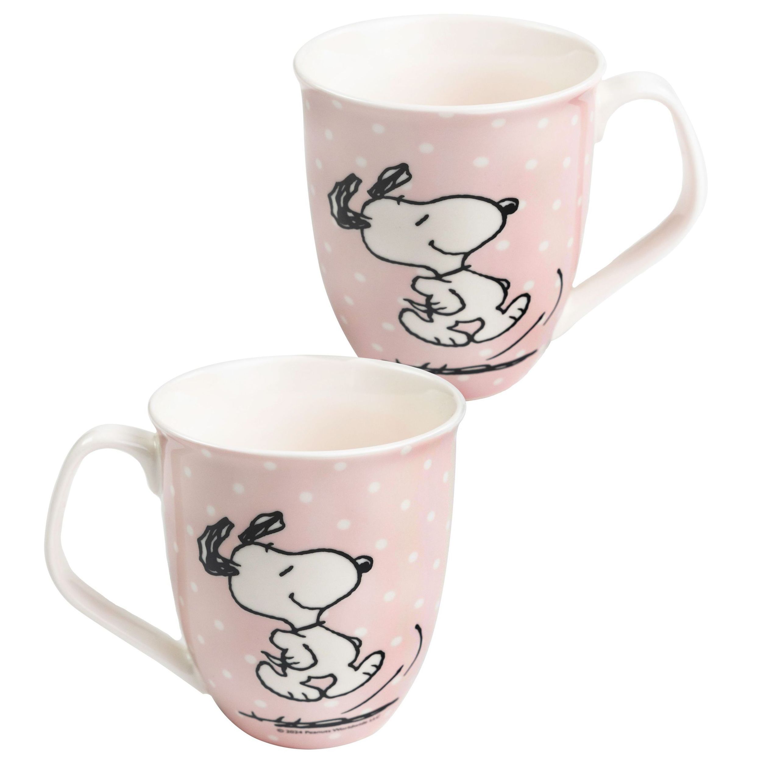 Mug - Pink Polka Dot Ceramic Coffee Cup, 280 Ml
