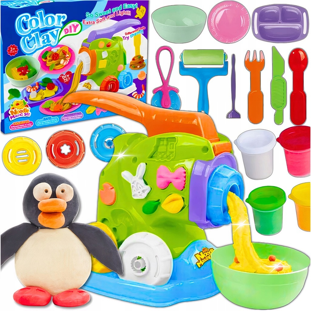 TEMU Pasta Maker Creative Set For Kids As A Gift | Play Kitchen Set With Pasta Maker | Pasta Maker With Of Pasta | Plastic Set With – Knife, Spoon,