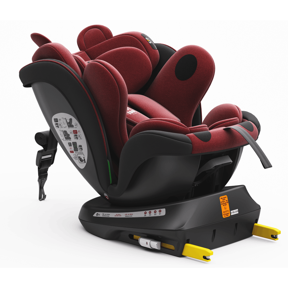 TWT Plus iSize Buf Boof UrsPurple Dječja sjedalica s ISOFIX-om, 360° rotirajuća, gornji pričvrsni remen, 0-36 kg, 40-150 cm