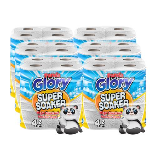 panda glory kitchen roll 24 rolls 3 ply paper towels ultra absorbent strong bulk buy for home office commercial use ideal for cleaning cooking wiping with long