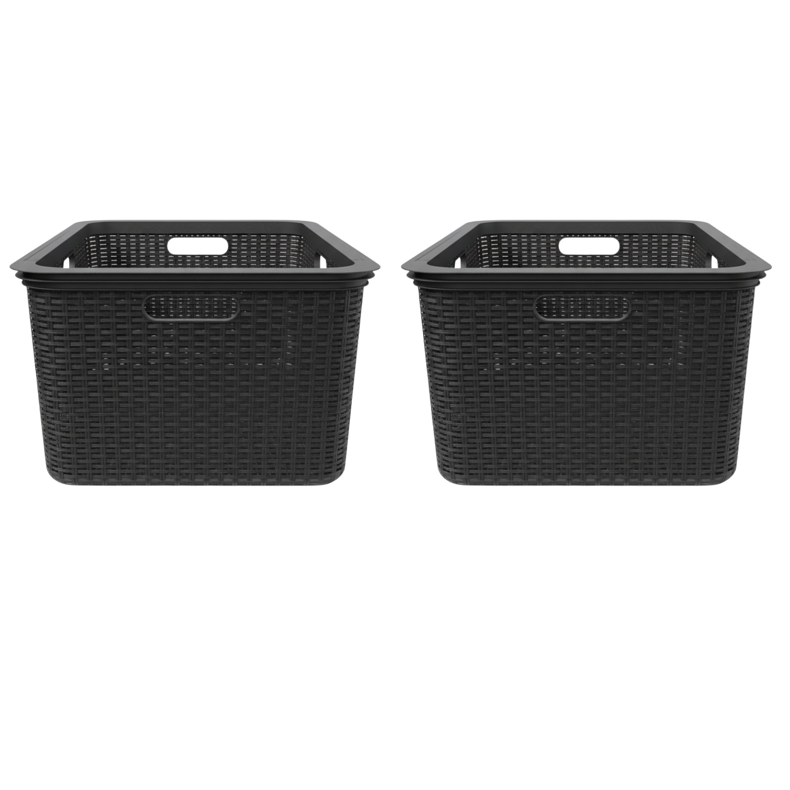 2x Laundry Basket Laundry Tub In Rattan Look 59 X 39 X