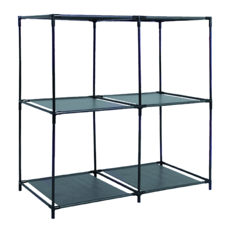 TEMU HOME Estantería Sencilla Negra de Cubos TNT - 34.5 × 34.5 × 104 cm / 68 × 34.5 × 70 cm - para dormitorios, salones, despensas, oficinas o