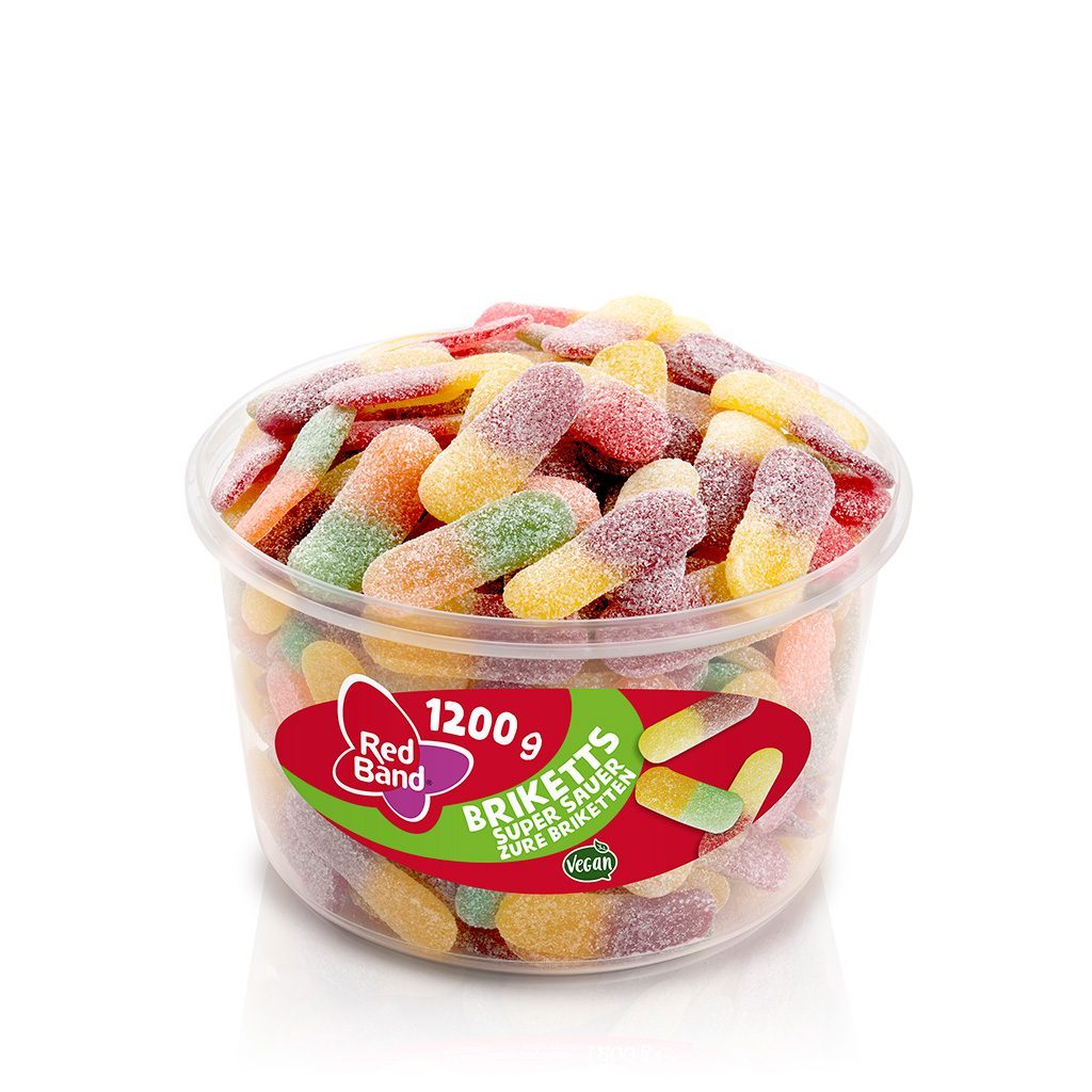 Red Band - Super Sour Brikett - View Container - 1.2kg