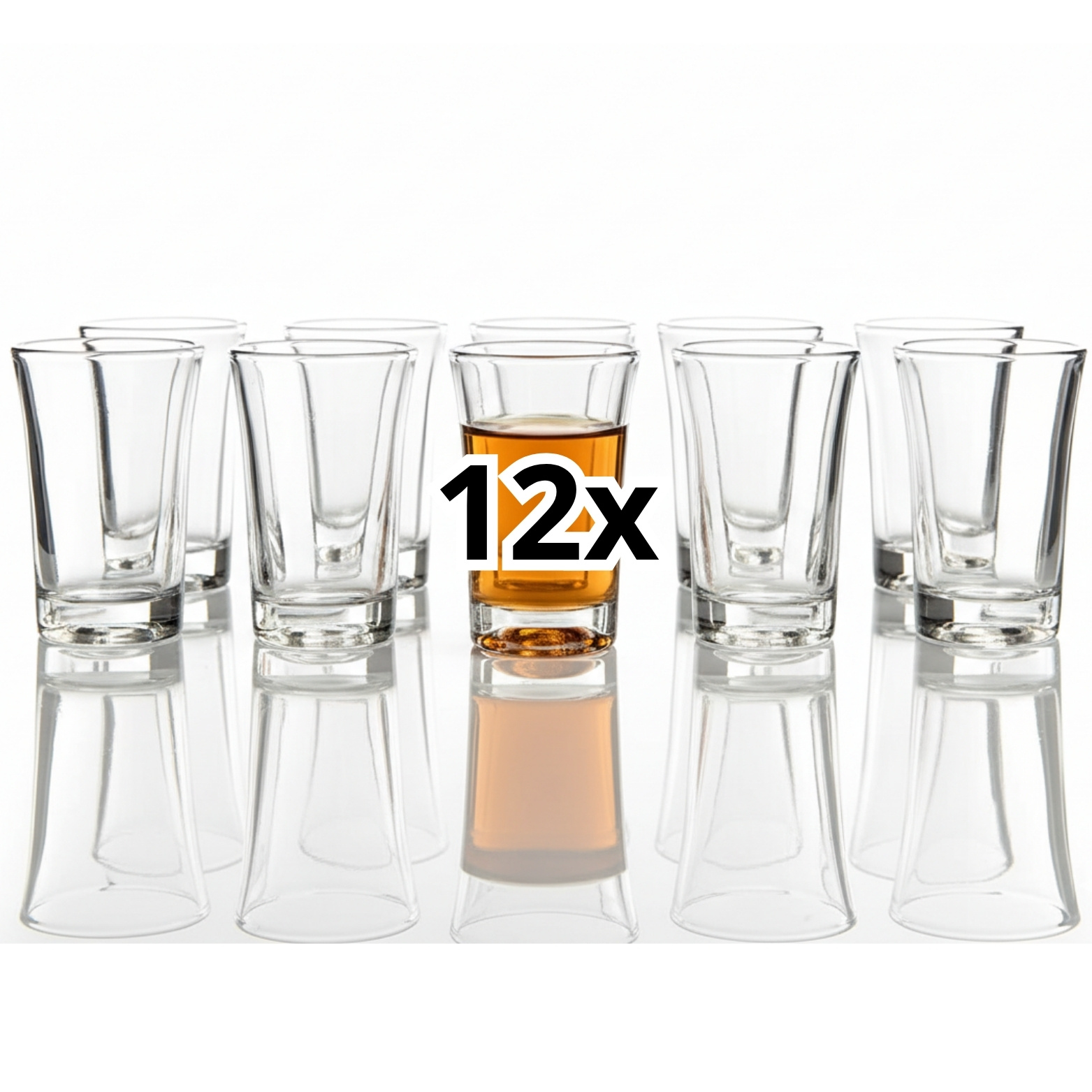 TEMU 12-piece Shot Glasses Set, 4cl Clear Glass Shot Glasses, Dishwasher Safe, Gastro Quality