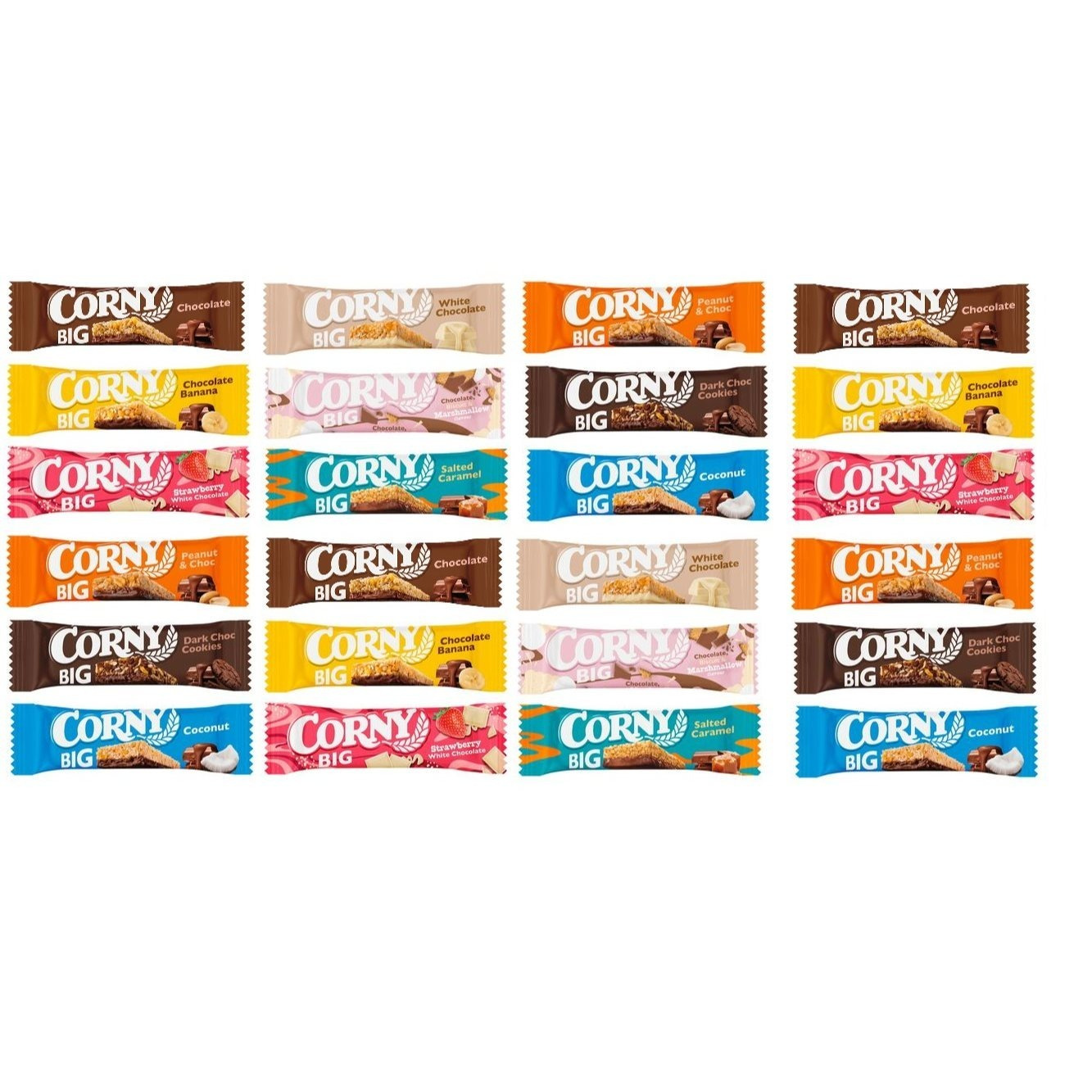 24 Corny Big Muesli Bars 50g Mix Mismatched Packet Of Various Muesli Bar Sorts