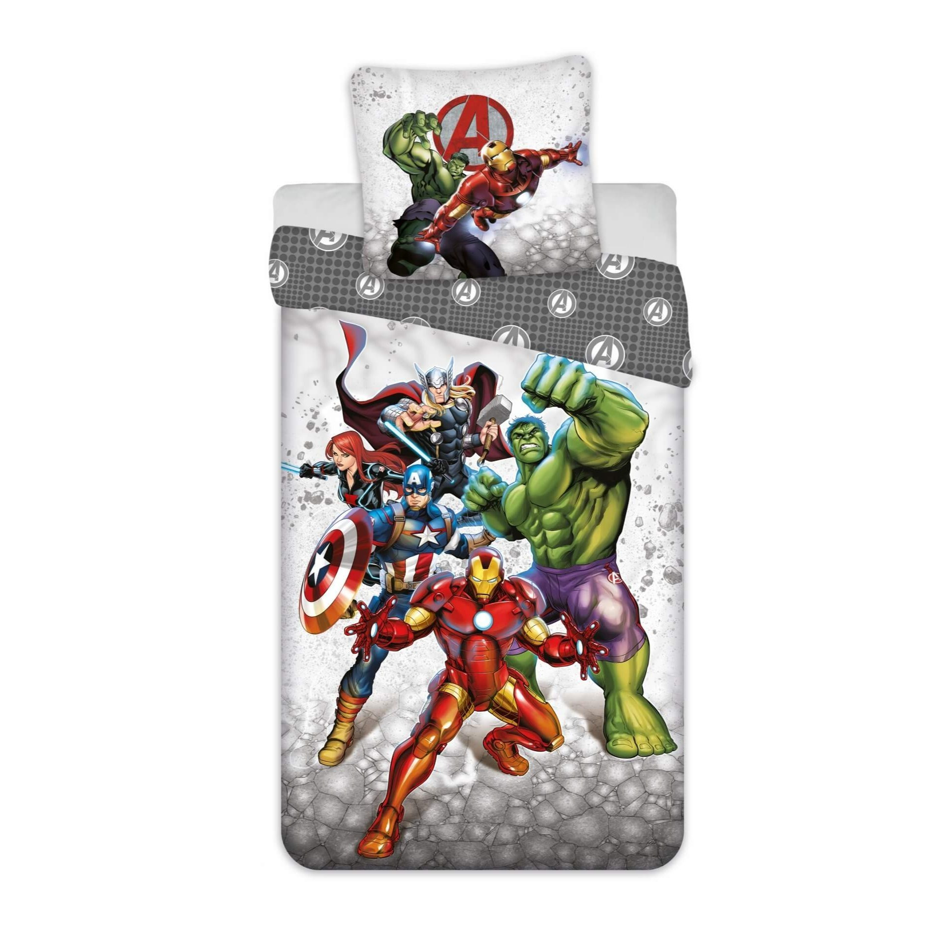 Avengers Bed Sheet Set Bed Cover 135x200 Pillowcase 80x80children's Bedding Hulk Iron Man Captain America Black Widow Thor