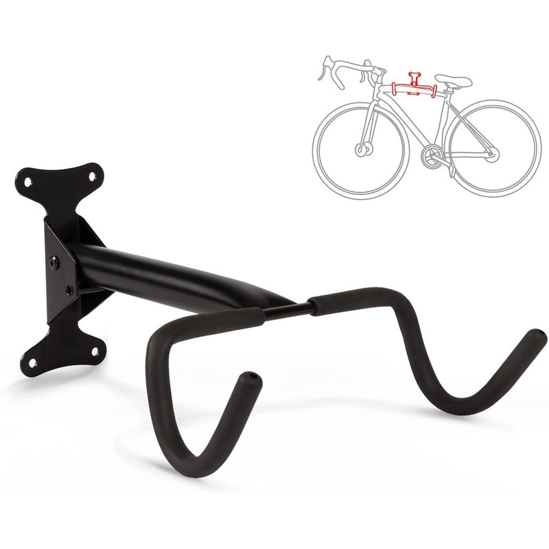 Image of Floordirekt Bike Holder - Wall-mountable Bike Holder - X 26 X 18 Cm - Space- & Foldable - Indoor Bike Stand - Bike Stand For All Common Bike Models - Easy & Mounting - For Apartment, Basement & Garage