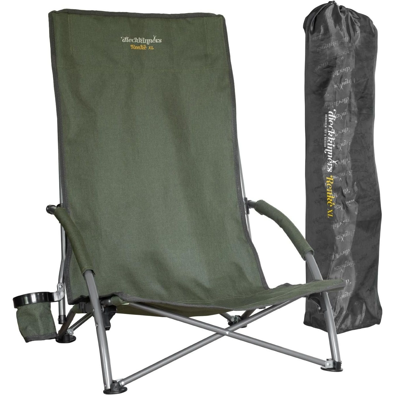 Image of Beach Chair , Comfortable Folding Chair Lightweight And Portable With Carrying Bag, For Beach, Lake And Camping, Loadable Up To 100 Kg