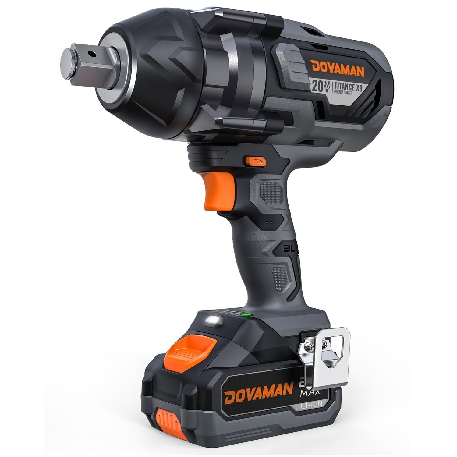 Image of Dovaman 20v Cordless Impact Wrench – 3/4" Drive, 2200nm High Torque, 5-mode Brushless Motor, 4.0ah Battery & Fast Charger, Built For Heavy-duty Jobs
