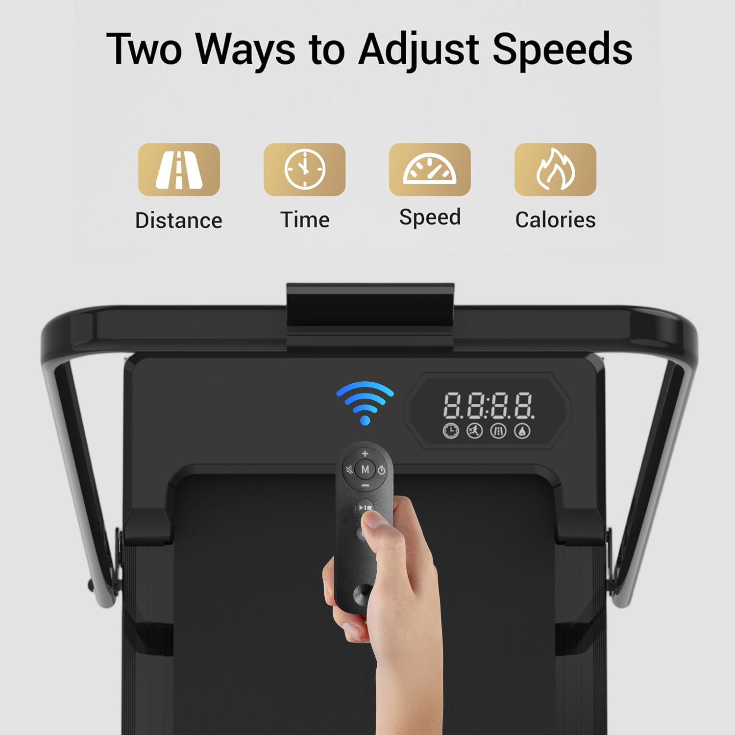 Foldable Under Desk Treadmill 1-8 KM/H Portable Walking Pad With Remote Control Adjustable Incline Walking Machine for Home Office