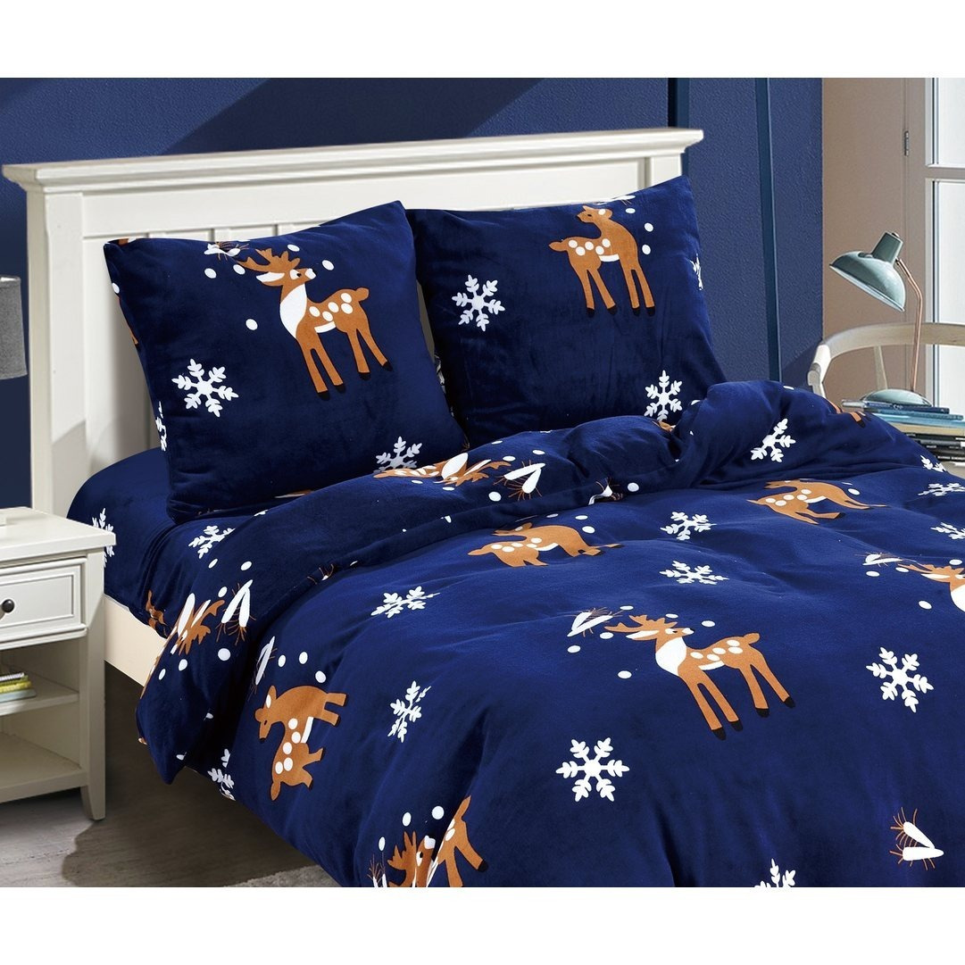 Image of Holiday Microfiber Bedding "bear" – Warm And Soft – Sizes 140x200, 160x200, 200x200, 220x200 – Perfect For The Holidays – – Zipper Closure