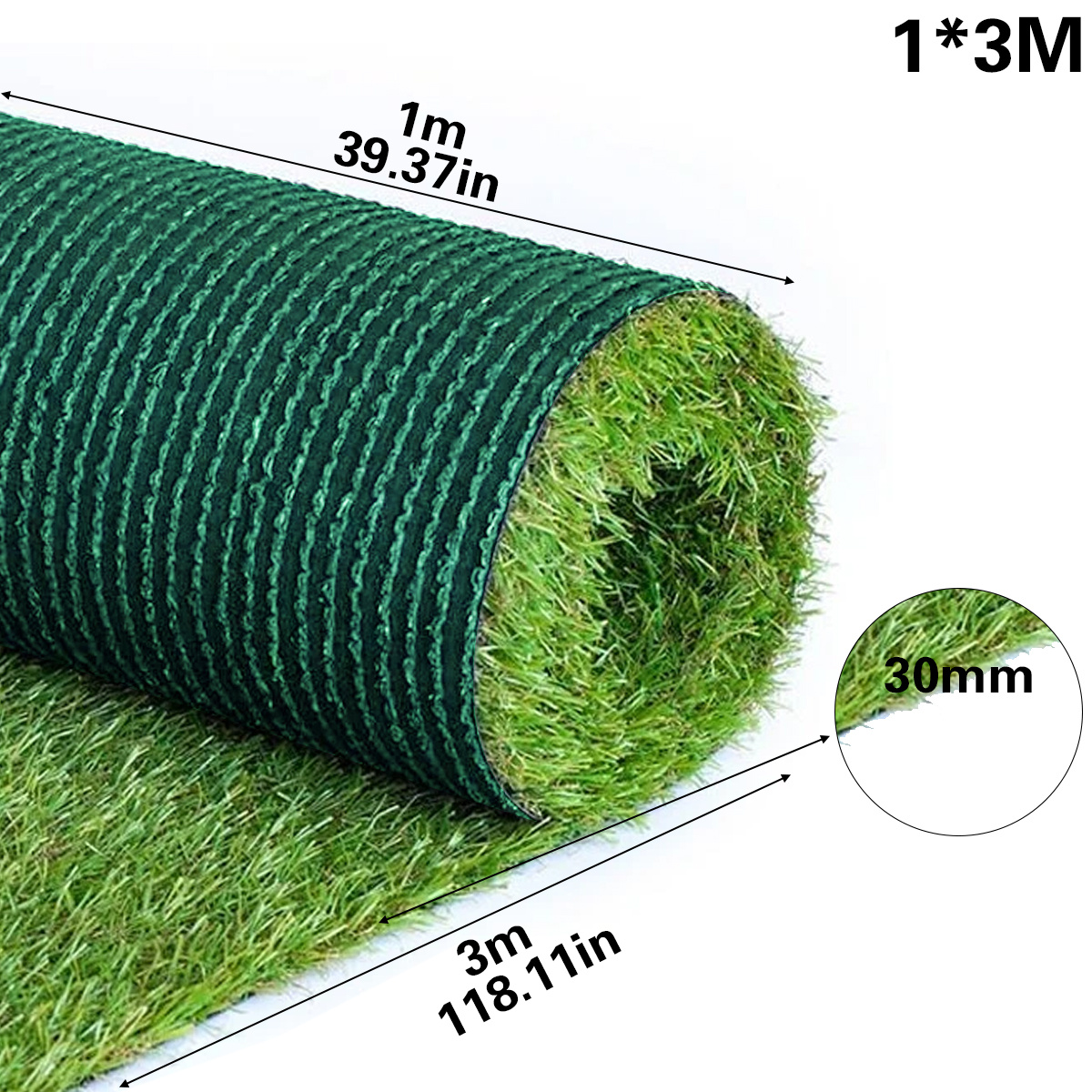 High Density Artificial Grass Turf Mat, 30mm Pile Height