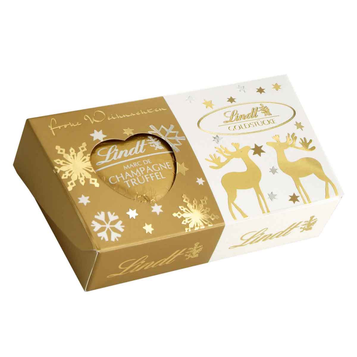 Image of Lindt Gold Pieces Truffle Heart Duo Made Of Whole Milk Chocolate 50g