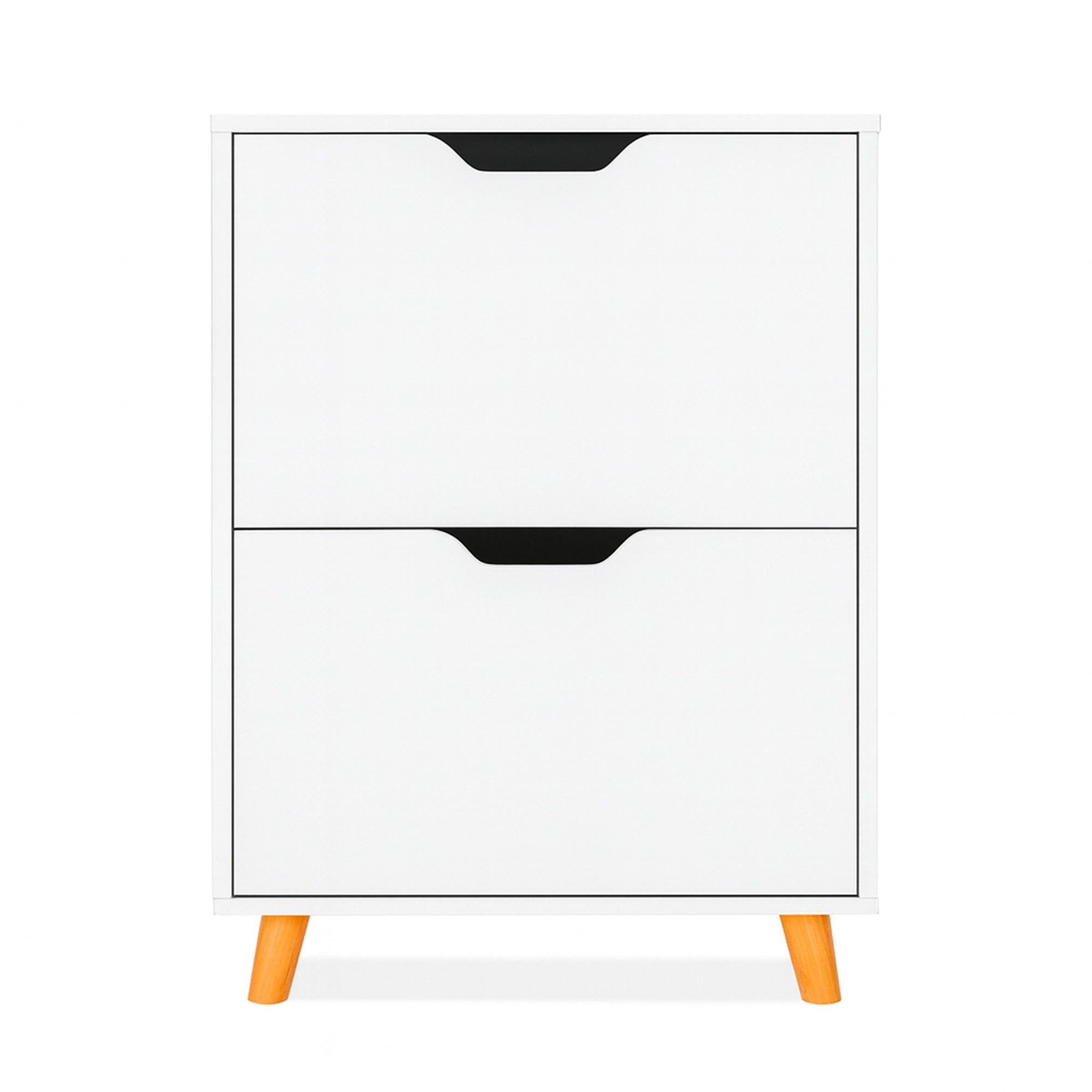 - Space- Shoe Rack With 2 Doors, 55x82x25 Cm, 12 Pairs, White Wood