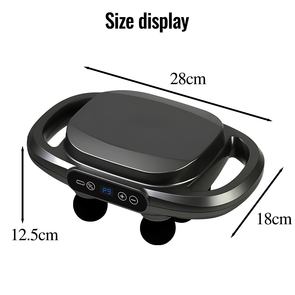 professional   fascia massage gun with   six rod technology 9   9   levels full body deep high frequency vibration muscle relaxation led display powerful   motor for home office gym use christmas and halloween gifts details 3