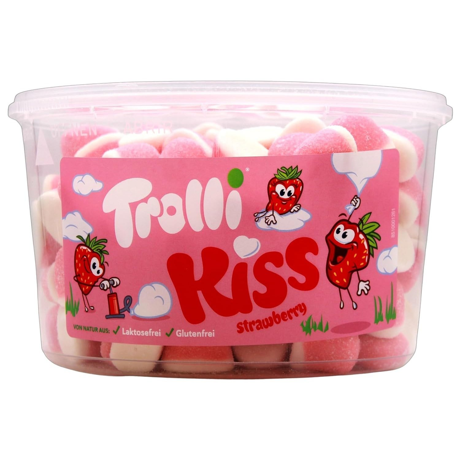 Trolli Foam Strawberries – Sweet And Foamy Strawberry Dream With Light And Airy Snack Delight For All Ages, 1 X 975g, Strawberry Flavor, Sweet Candy, Fruit Gummies, Family Pack