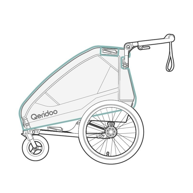 Image of 1 / 1 Rain Cover From 2020 Model Year For Bike Trailers, Protective Weatherproof Cover, , Ideal For Qeridoo Bike Trailer Models